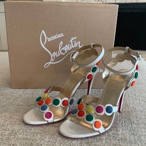 NWT Never Worn Christian Louboutin Smartissima 100mm multi colored heel